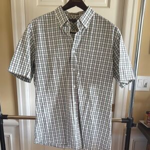 Nordstrom Green and White Casual Button Down Shirt